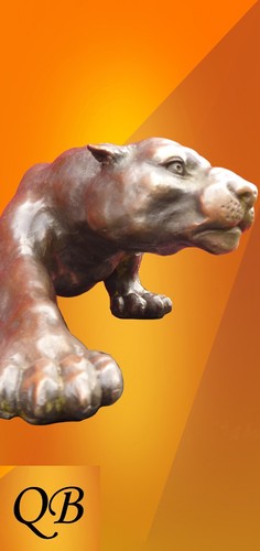 Art deco bronze cat figurine - deco,
