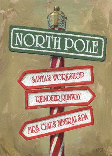 North pole sign - pole,
