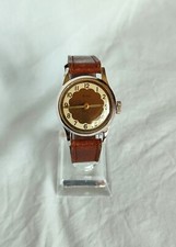 Vintage 1950s Burlington Gents Pale Gold Tone Newmark 13''' Mech-Spares/Repair