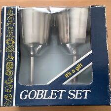 Vintage 18/8 Stainless Steel Goblet Set Boxed And Unused