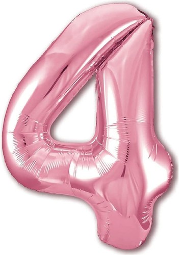 Balloon 4th birthday number - 4th,