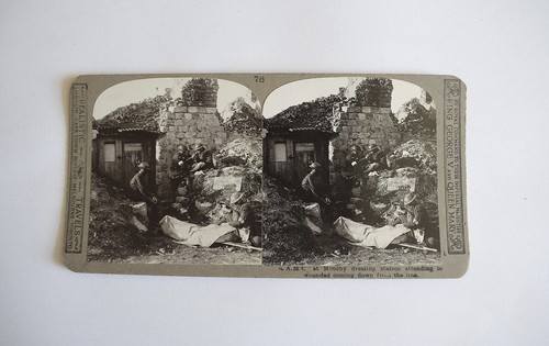 Ww1 stereoview no76 m - ww1, s.a.m.c