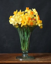 Vintage Hand Blown Green Glass