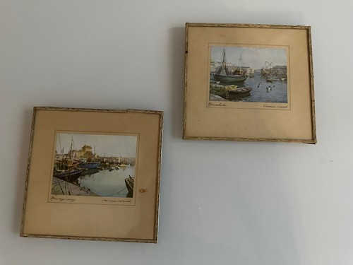 Vintage signed pair prints - ,