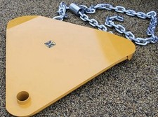 High Visibility Triangular Wheel Clamp Used by Professionals for Car Van