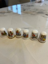 6 x Vintage Nursery Rhymes Thimbles