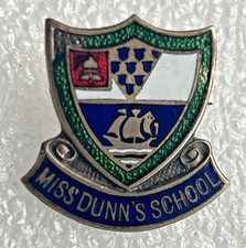 Miss Dunn's School Belfast - 1930's Enamel Teacher Pupil Badge - N. Ireland