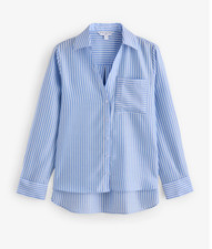Next Blue Stripe Soft Relaxed