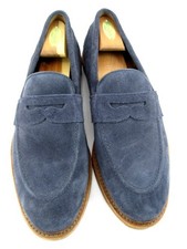 Allen Edmonds "RANDOLPH" VERSE Slip-On Penny Loafers 10 EEE Navy Suede (679N)