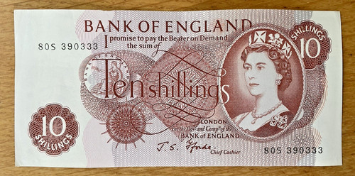 Ten shilling note 80s - shilling, 390333