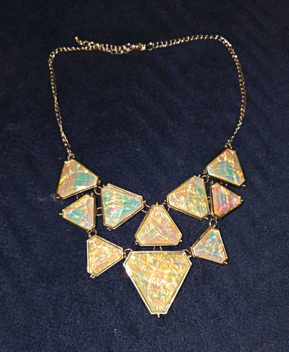 Silver tone geometric - tone,