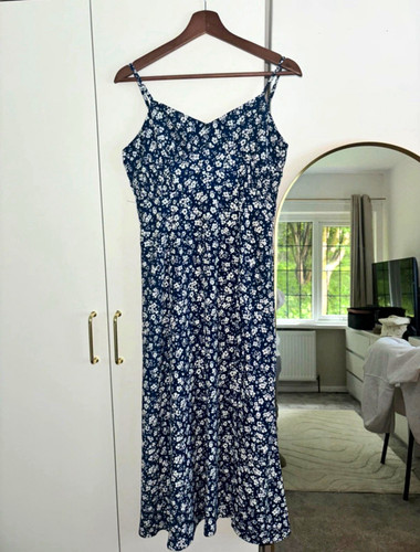 Zara womens blue white floral - zara,