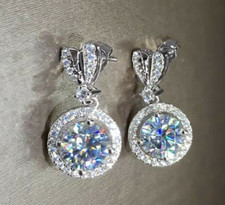 BEAUTIFUL DROP CRYSTAL SILVER FILLED STUD EARRINGS MADE WITH SWAROVSKI CRYSTALS
