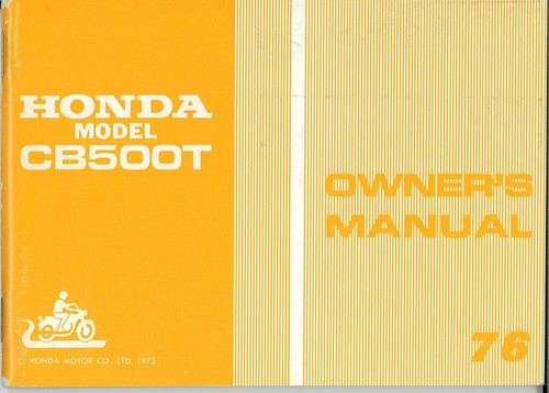 Honda 1976 model cb500t - 1976,