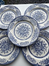 5 Vintage Floral Ironstone