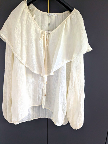 Bnwt large cream - zara, blouse