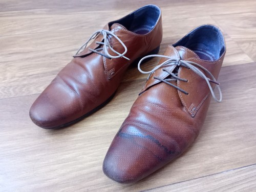 Men brown leather topman - brown,