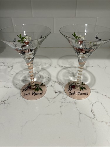 Just married martini glasses - 2,