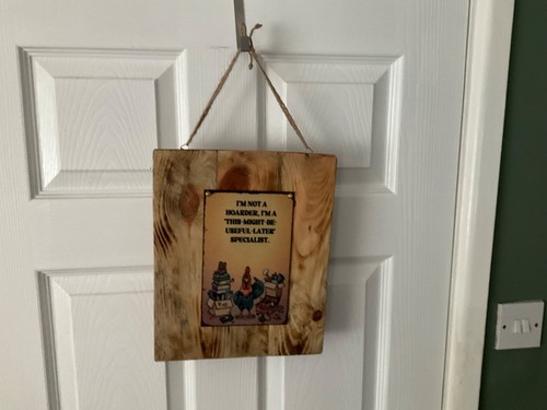 Rustic wall hanging plaque
