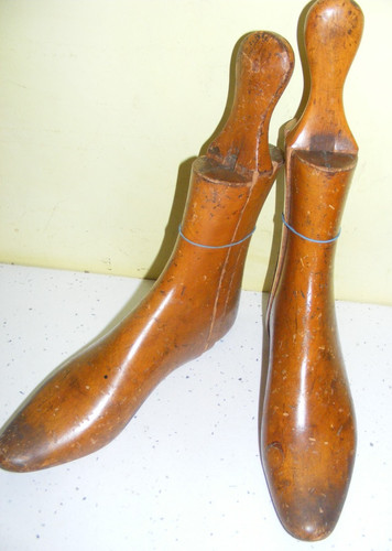 Antique wooden boot trees