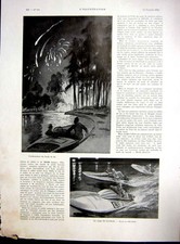Original old vintage print - old,