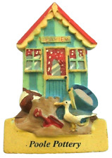 Souvenir Poole Pottery, 3D resin beach hut, fridge magnet