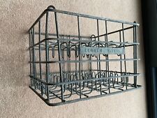 Vintage Galvanised Dairy Milk Crate Advertising CLOVER Farm Dairies 20 Bottle