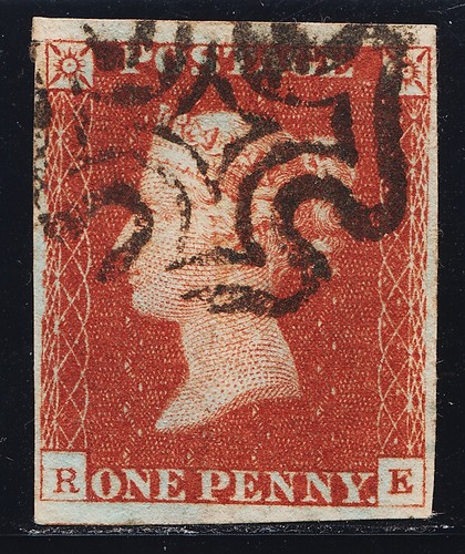 1843 penny red - penny,