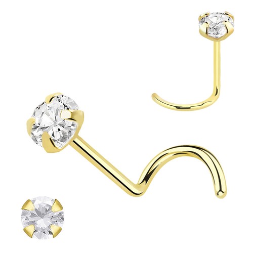 14k solid gold 22g nose - 22g, ring