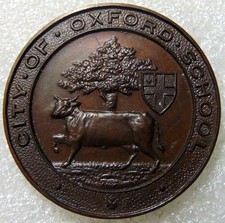 1930's Bronze City of Oxford School Athletics / Running Medal