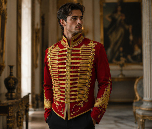 Men napoleonic hussar - men's, jacket