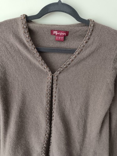Monsoon brown beaded cardigan - monsoon,