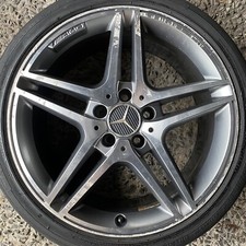 x1 single GENUINE MERCEDES C63 18” AMG FRONT ALLOY WHEEL & TYRE A2044019402 225