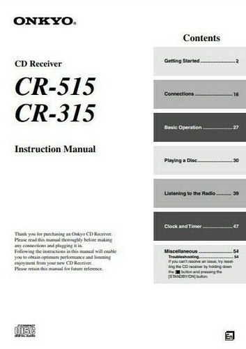 Onkyo 515 cr - onkyo, cd