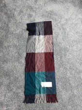 Bnwot Marks And Spencer Merino Fine Wool Checked Mens Scarf