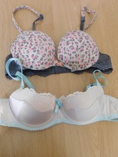 Two Debenhams padded underwired size 36A bras