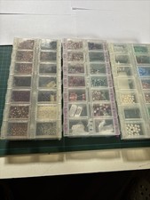BEAD ORGANISER BOXES X3 - SEED BEADS - JEWELLERY MAKING - BEAD STORAGE LOCK #34B