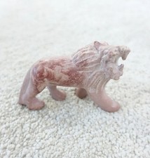 Stone Lion Ornament Mini Carved Sculpture Decorative Display Trinket Figurine