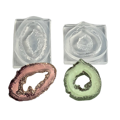 Druzy agate slice mould - x,