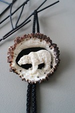 Deer  bolo tie with bear