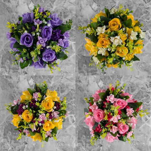 Grave pot artificial silk - grave,