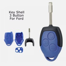 For 2006 - 2014 Ford Transit MK7 Blue 3 Button Remote Key Fob Case + Blank Blade