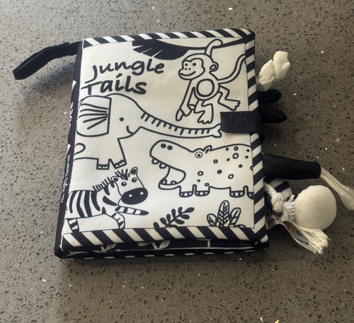 Book toys jungle tails sensory - book,