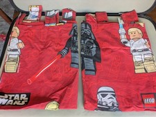 Next Star Wars Lego Tap Top Curtains Children Red 53"X72" Pair