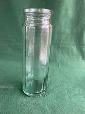 Tall glass storage jar