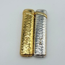 YSL Logo Gas Lighter Set Gold