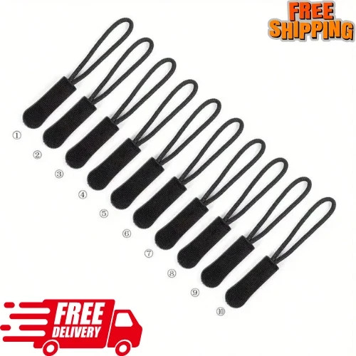 10pc zipper pulls detachable - pulls,