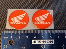 2xSmall Red HONDA Gel Decals