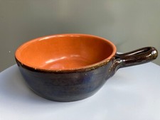Terracotta Earthenware Glazed Serving Dish with side handle