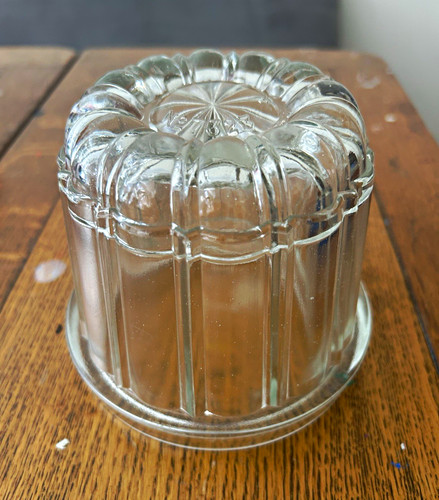 Glass flower jelly mould - glass, mould,